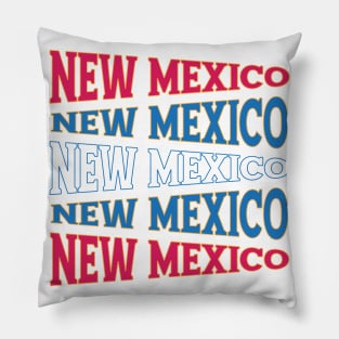 TEXT ART USA NEW MEXICO Pillow