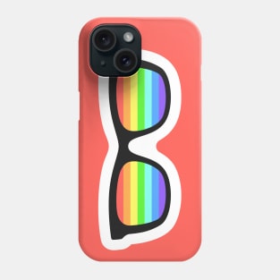 Rainbow Tinted Nerdy Glasses Phone Case