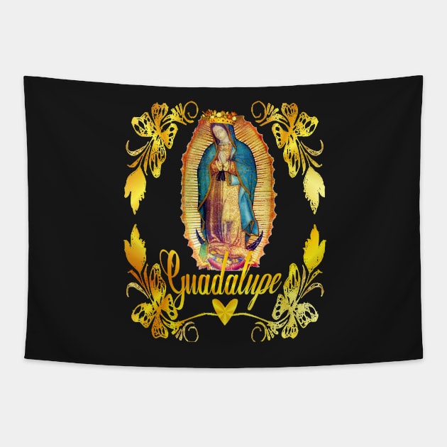 Our Lady of Guadalupe Virgin Mary Mexico Mexican Virgen Maria 105 Tapestry by hispanicworld