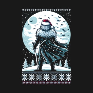 Winter Knight Stands in front of The Moon T-Shirt