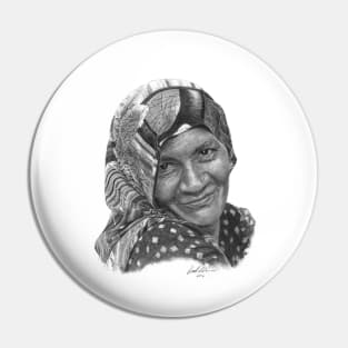 Elderly woman - Smile - Wisdom Pin