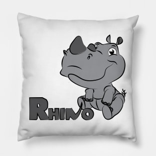 Cute Rhino Pillow