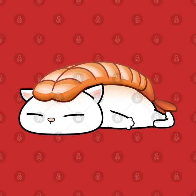 Chubby Cat Shrimp Sushi by Takeda_Art