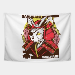 SAMURAI JAPANESE CAT Tapestry