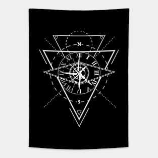 Geometric shapes - compass eye Tapestry