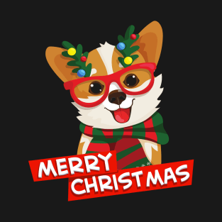 Cute Corgi Merry Christmas Corgmas T-Shirt