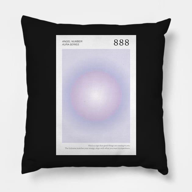 Angel Number 888 Aura Pillow by mystikwhale