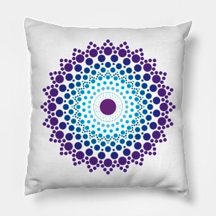 Mandala Purples and Blues Pillow