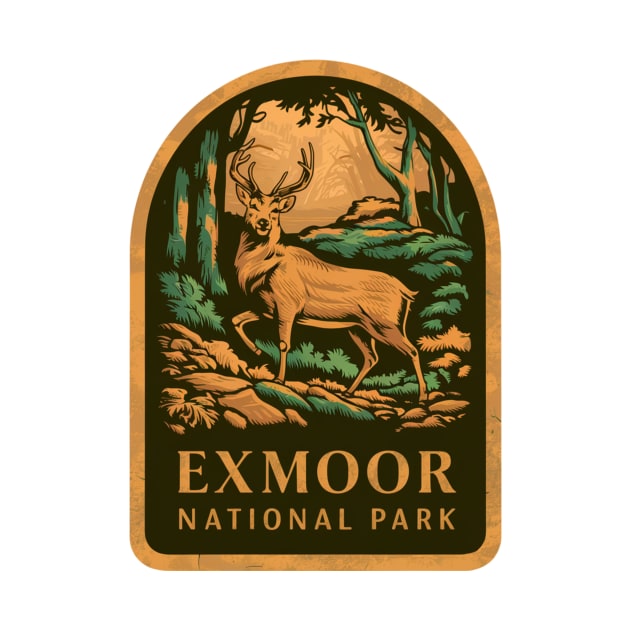 Exmoor National Park Deer Emblem by Perspektiva