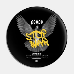 Peace Warning Pin