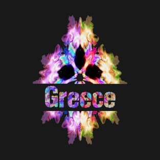 Greece gift tie dye watercolor T-Shirt