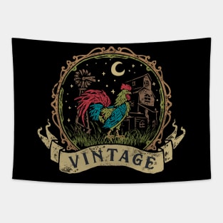 Vintage Farm Rooster Tapestry