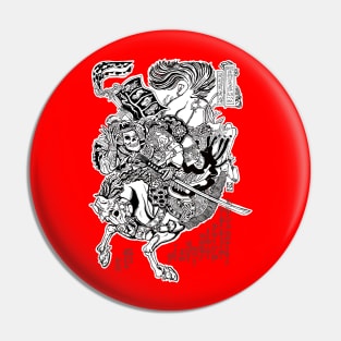 Samurai Zombie Pin