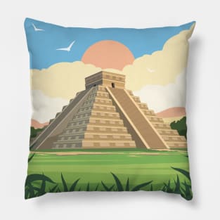 Mexico - Chichen Itza of Yucatan Peninsula Pillow