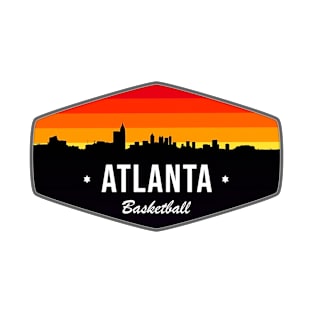 Atlanta Basketball Hexagonal Sunset T-Shirt