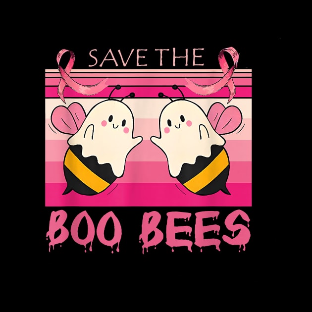 Save The Boo Bees Halloween Funny Breast Cancer Awareness by everetto