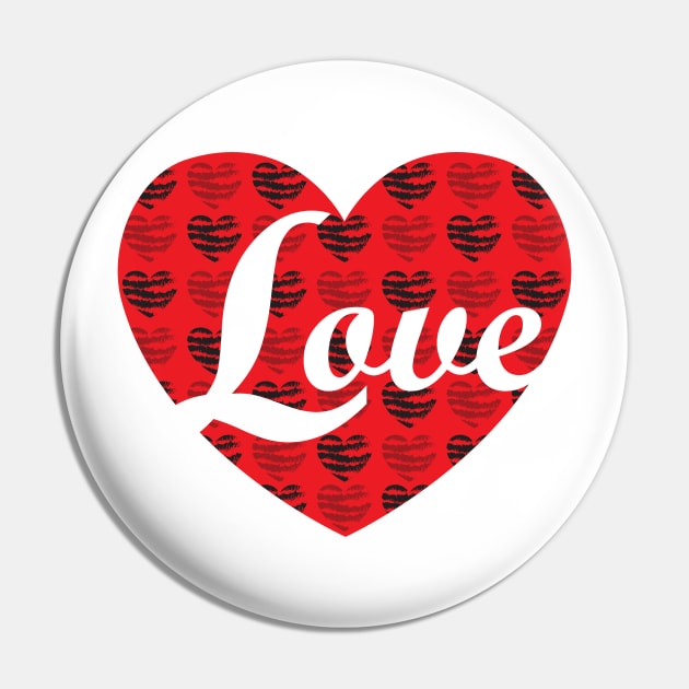 Love Heart Design - Show the Love Pin by PEHardy Design