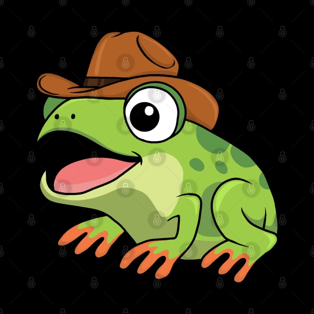 Frog with hat by valentinahramov