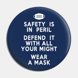 Wear a Mask (blue) Pin