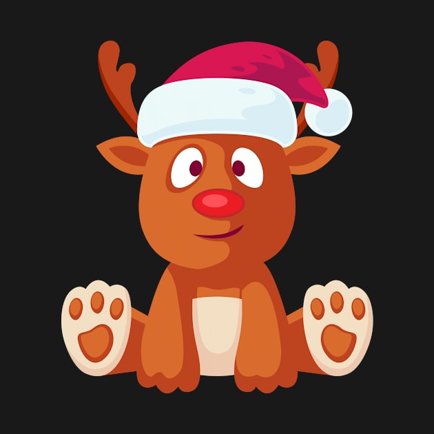 Christmas cute baby reindeer by andytruong