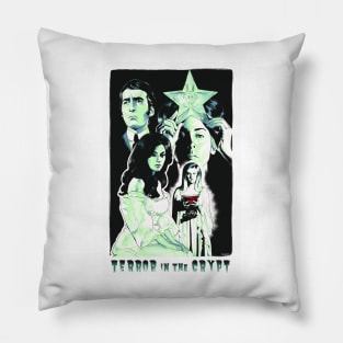 Terror in the Crypt Movie Art Pillow