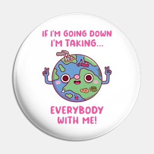 Cute Planet Earth's Message Pin