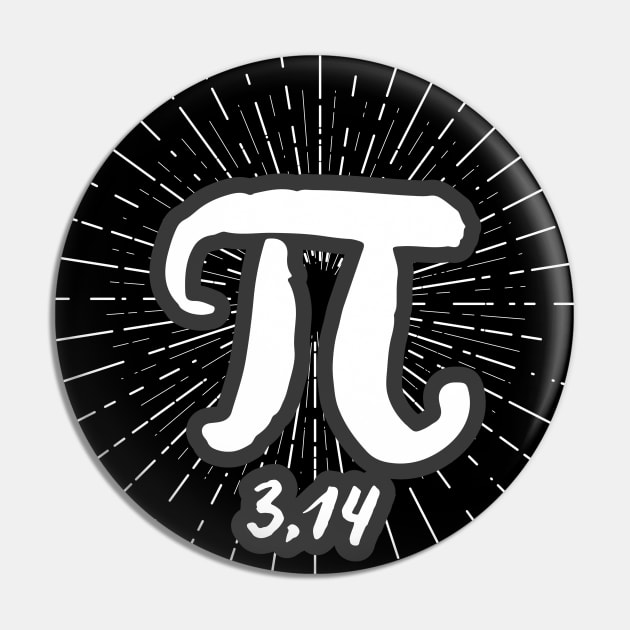 Happy Pi Day No. 1: On March 14th on a Dark Background Pin by Puff Sumo