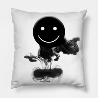 Black Smiley Pillow