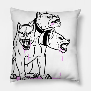 Cerberus Pink Ink Pillow