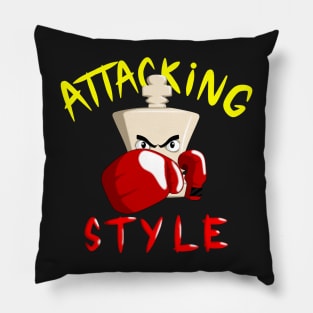 Chess King Attacking Style Pillow