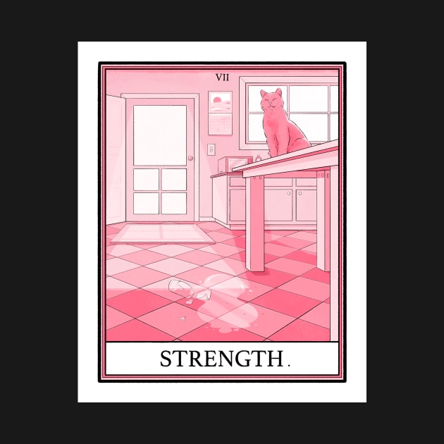 Strength Cat Tarot by B McCormick ART