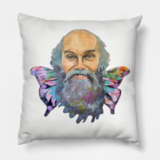 Ram Dass with Butterfly Wings Pillow