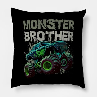 Monster Truck Brother Family Matching Monster Truck Lovers Pillow