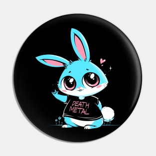 Death Metal Bunny Pin