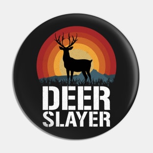 Vintage Sunset Deer Slayer Hunter Pin