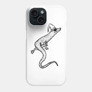 Black and White Christmas Salamander Phone Case