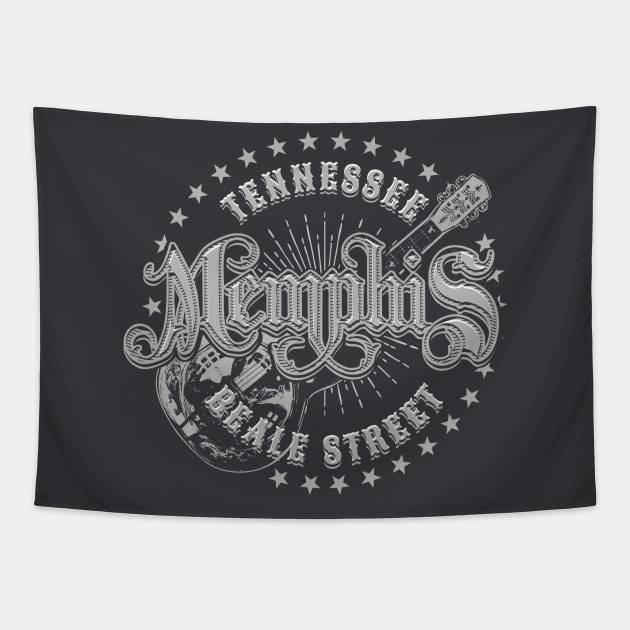 Memphis Tennessee Beale Street Tapestry by Designkix