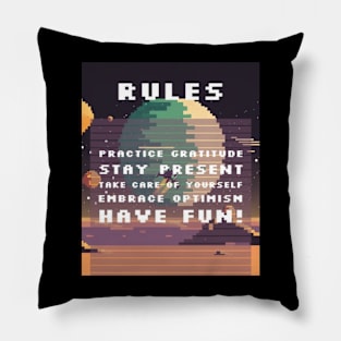 Daily Rules Self Love Affirmations Gamer Pillow