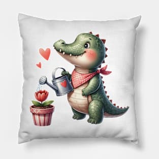 Valentine Love Crocodile Pillow