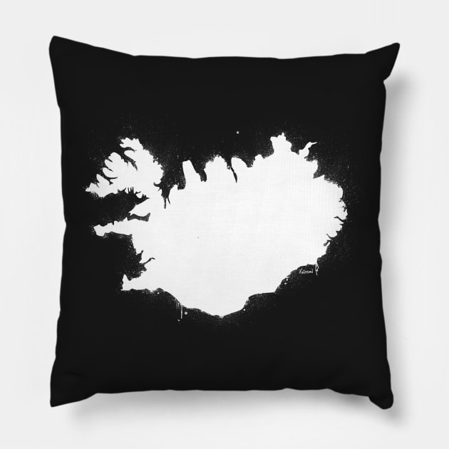 Iceland White Pillow by KristjanLyngmo