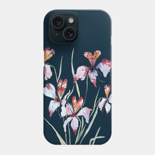 orchids with watercolor 7 Phone Case