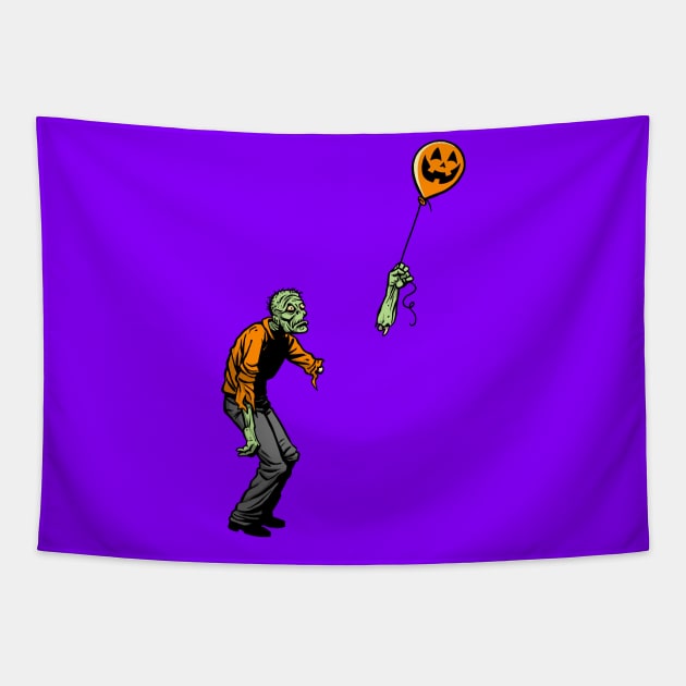 Sad Zombie - Halloween Edition Tapestry by Angel Robot