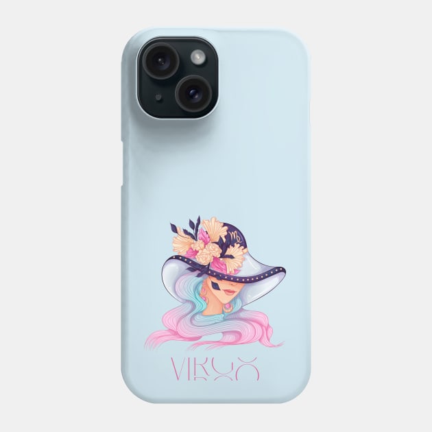 Virgo Zodiac Sign Beautiful Girl Phone Case by Violete Designs