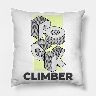 Rock Climber Neon Pillow