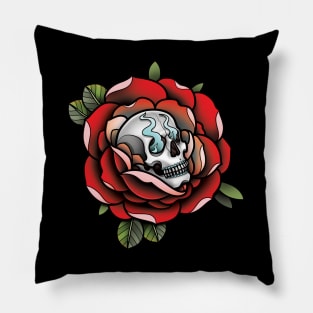 Skull Rose Pillow