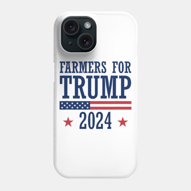 Farmers for Trump 2024 American Election Pro Trump Farmers Phone Case by Emily Ava 1