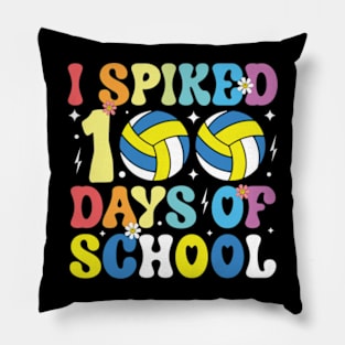 I Spiked 100 Days of School Volleyball Retro Teacher Student Pillow