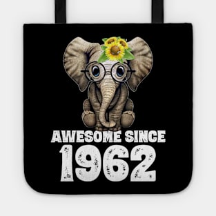 Awesome since 1962 58 Years Old Bday Gift 58th Birthday Tote