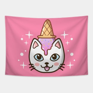 Ice cream Cat Tapestry