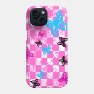 Butterfly Checkerboard (Light Version) Phone Case